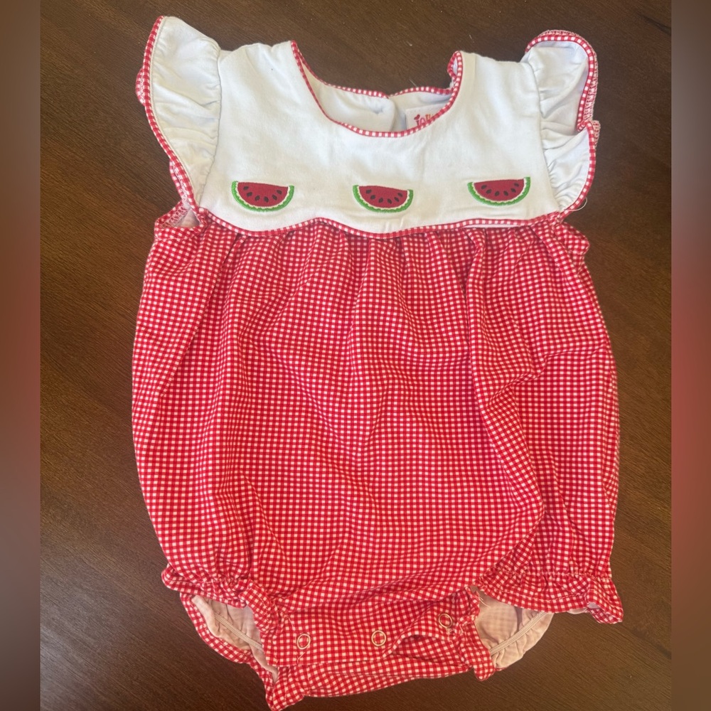 Jelly Beans Red and White Baby Romper